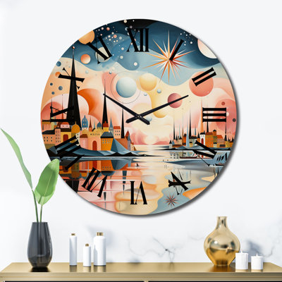 Betio - Horloge murale paysage abstrait