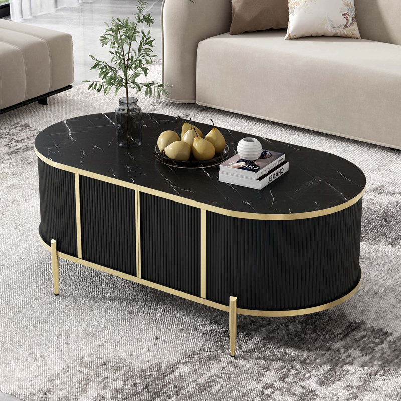 Table basse, Noir, noir, noir, noir, Noir / or