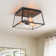 3 - Light Geometric Trapezoid Rectangular Clear Glass Flush Mount
