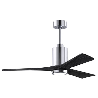 Ventilateur de plafond à 3 pales à DEL avec télécommande Patricia et ensemble d'éclairage inclus Patricia
