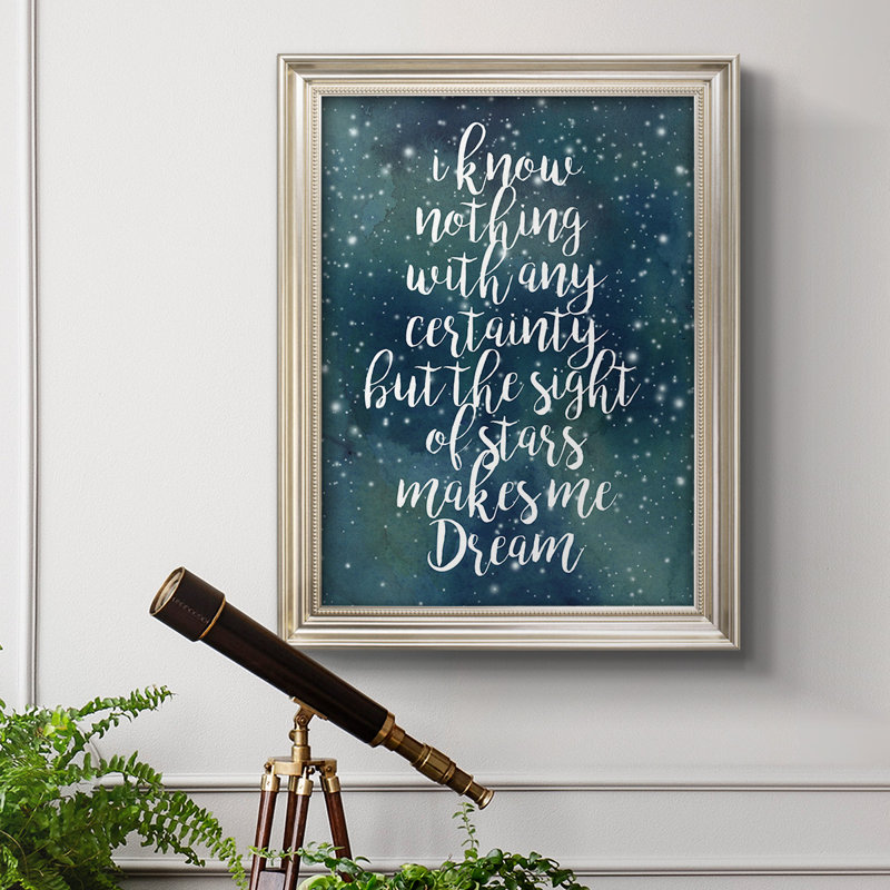 Citation de galaxie - reproduction de cadre photo sur toile, L 21 po x H 25 po
