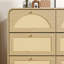 Commode spacieuse à 9 tiroirs en rotin pour le rangement dans plusieurs pièces-132207547