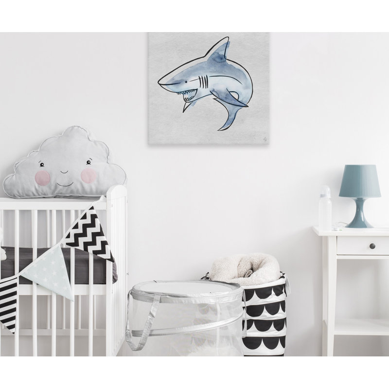 Donte Powerful Shark - Painting on Canvas, 122cm H x 122cm W 