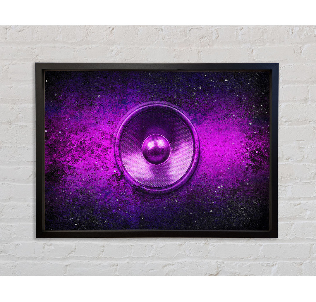 Purple Speaker - Einzelner Bilderrahmen Kunstdrucke auf Leinwand