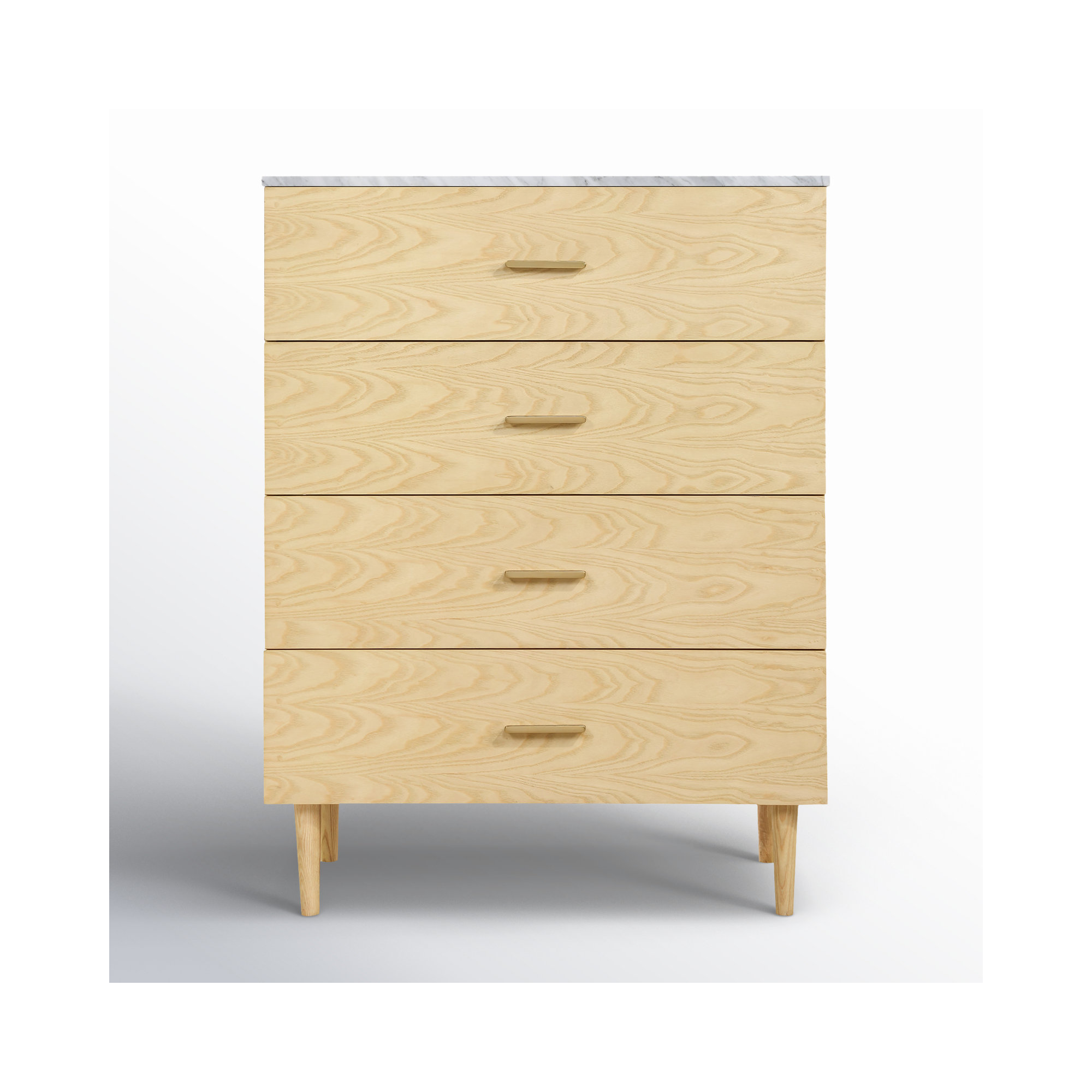 Dondi 4 Drawer 36" W Chest, Natural Ash