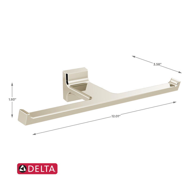 Porte-papier hygiénique mural double pivotant, Nickel poli
