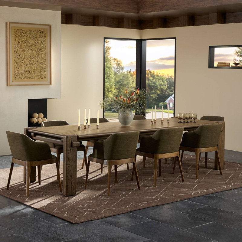 Marcia Solid Oak Dining Table, Gray Reclaimed French Oak