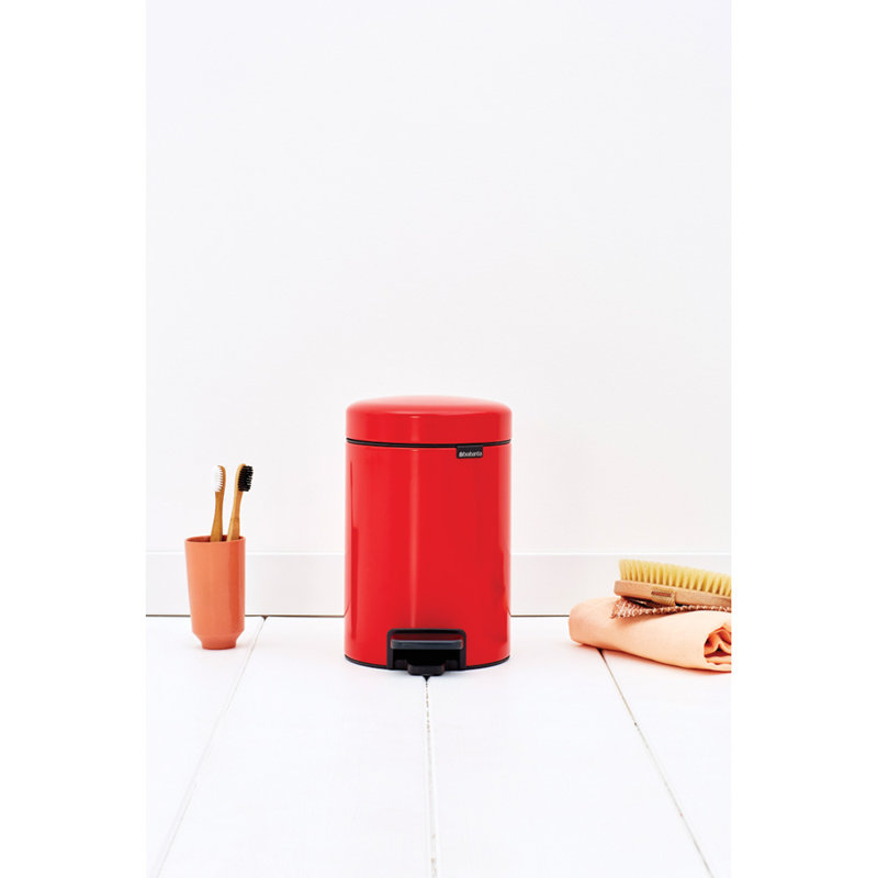 Brabantia NewIcon Soft Closing 20 Litre Pedal Bin, Passion Red
