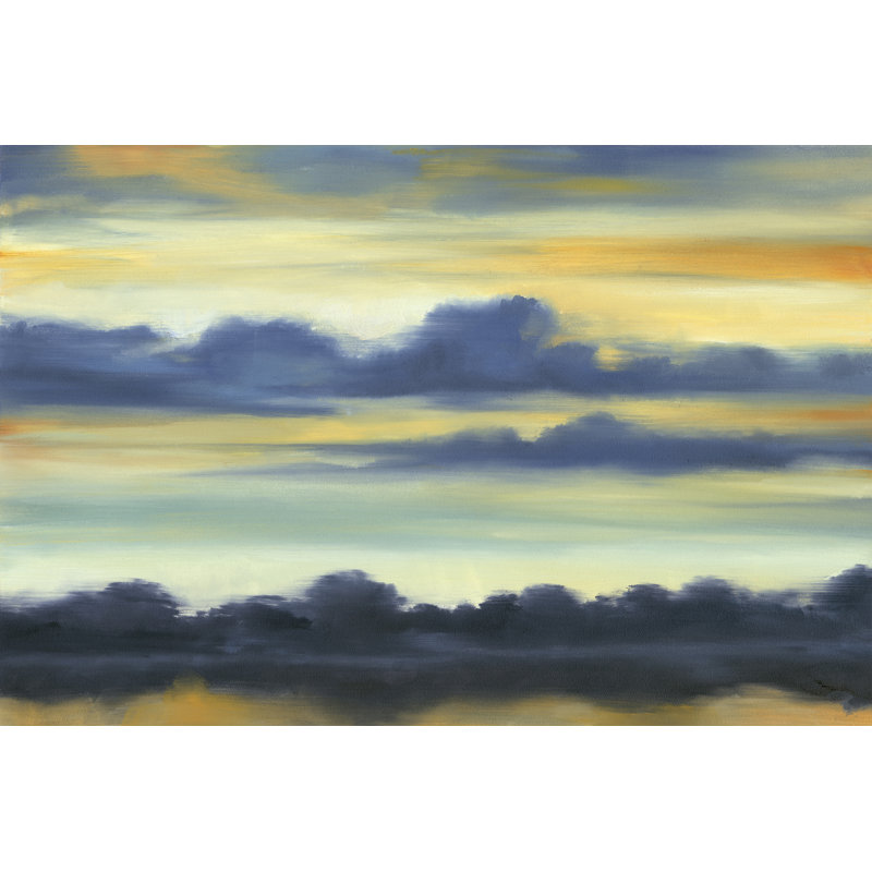 Fountain Lake I by Jennifer Goldberger - Wrapped Canvas Painting, 30cm H x 46cm W