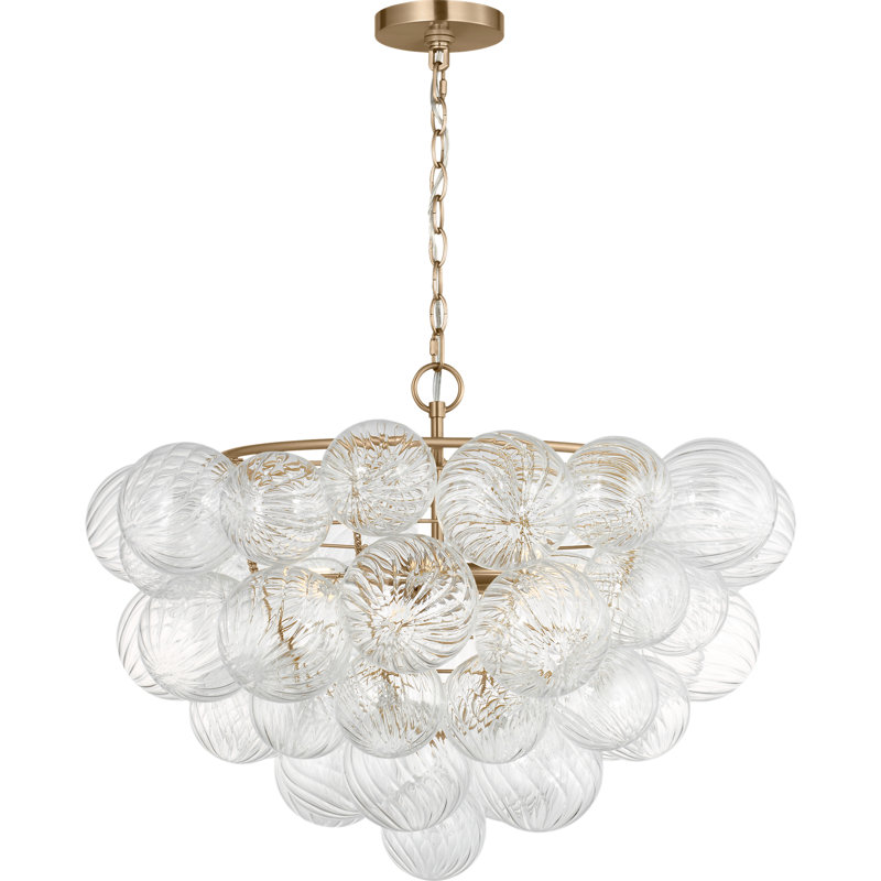 Lustre rond à intensité variable Zia de Generation Lighting, 71 cm (28 po)., 27.55, Satin Brass