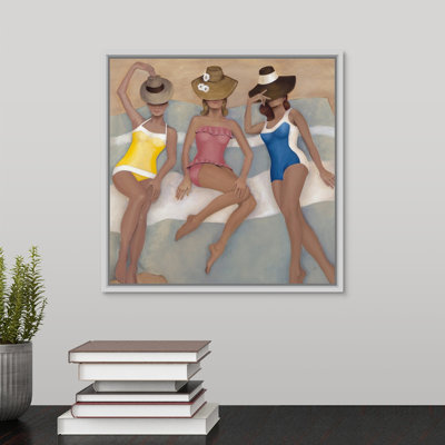" Three Little Maids By The Pool " by Kari Taylor Painting Print