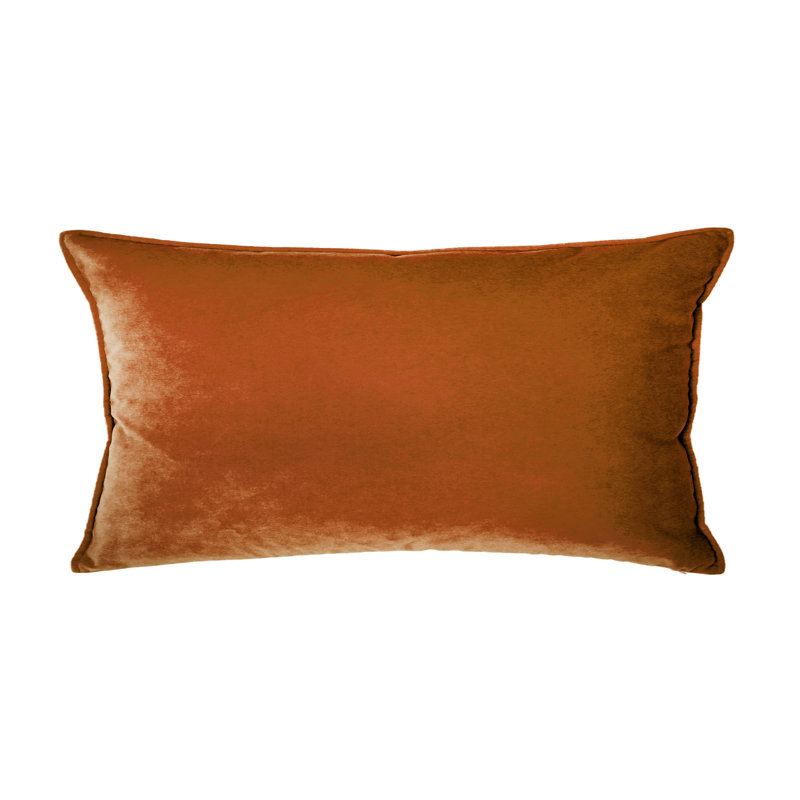 Franklin Washable Velvet Square Pillow Cover & Insert , Marmalade, 12"H x 26"W
