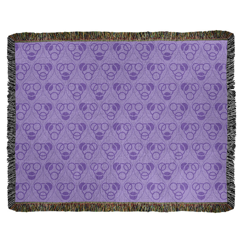 Couverture en coton tissé Classic, L 37 po x L 52 po, Mauve foncé