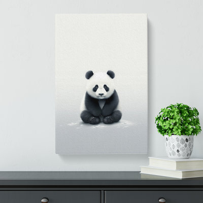 Panda Minimalism - Wrapped Canvas