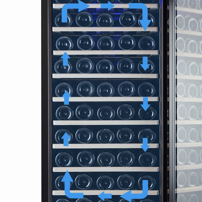 Armoire à vin rouge à température constante refroidie par air