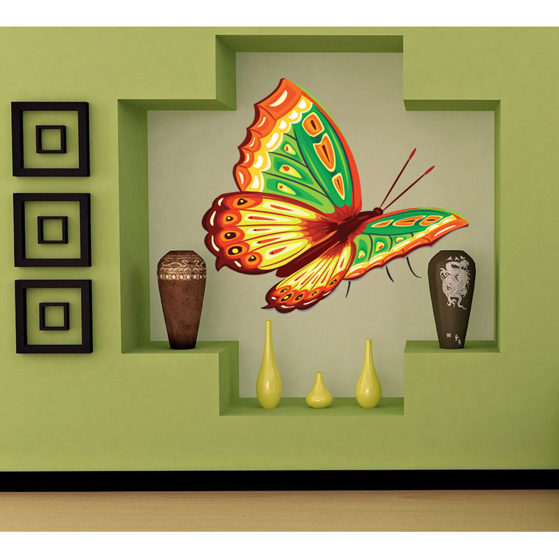 Adhésif décoratif papillon, H 33 po x l 39 po