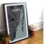 « miami city map », reproduction d’impression sur affiche en minuit-31736434