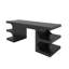 Bureau d'écriture moderne noir avec 1 tiroir et 4 tablettes ouvertes (64,2 po)