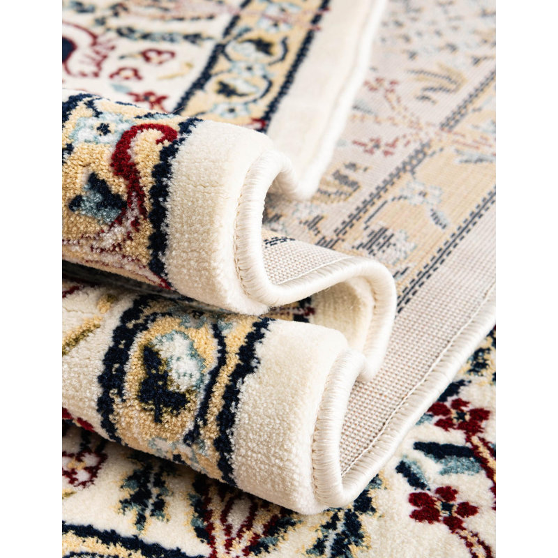 Tapis bleu Jackson Jackson, Tapis de couloir 2 pi 11 po x 13 pi 1 po, Ivory
