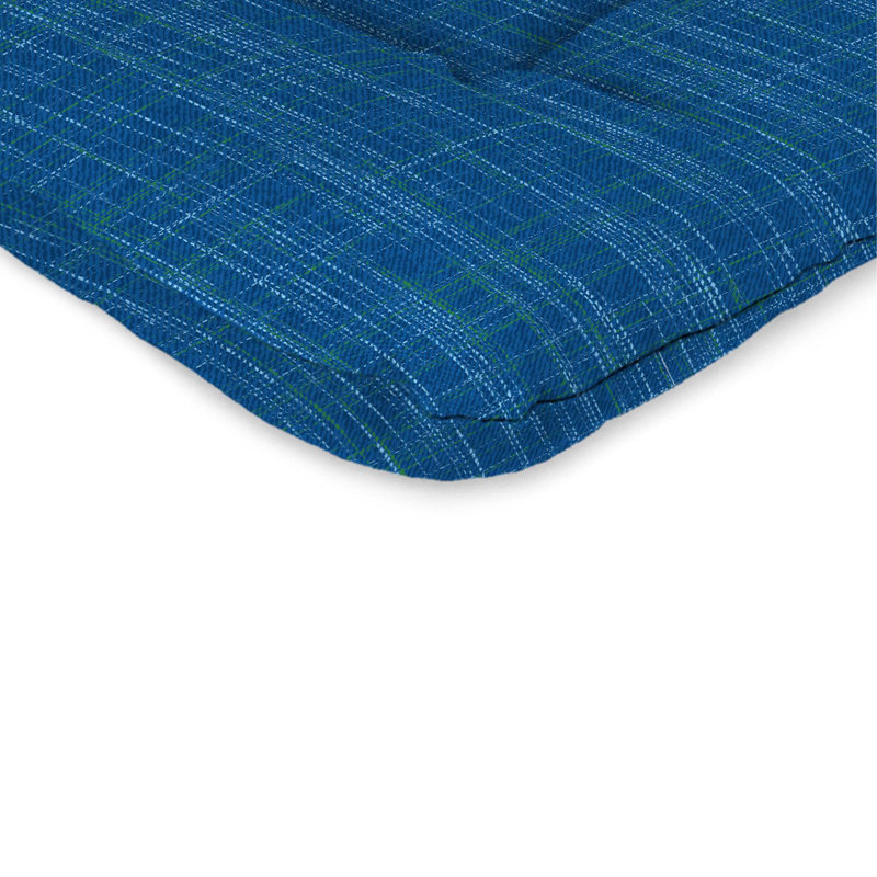 21" x 38" Outdoor Chair Cushion with Ties and Loop, Harlow Lapis