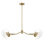 Jewel Four Lights Modern Farmhouse Chandelier Ceiling Hanging Light Fixture For Kitchen Island Dining Room 36"L 20"W 7.25"H with Clear Glass