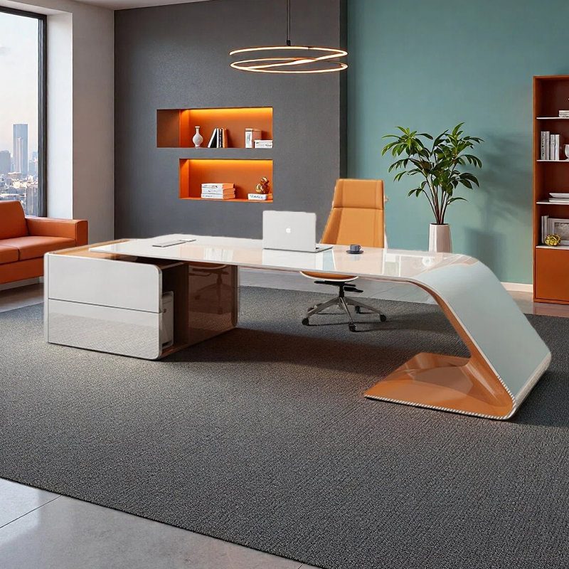 Bureau moderne et pratique, H 29,53 po x l 86,61 po x P 31,5 po