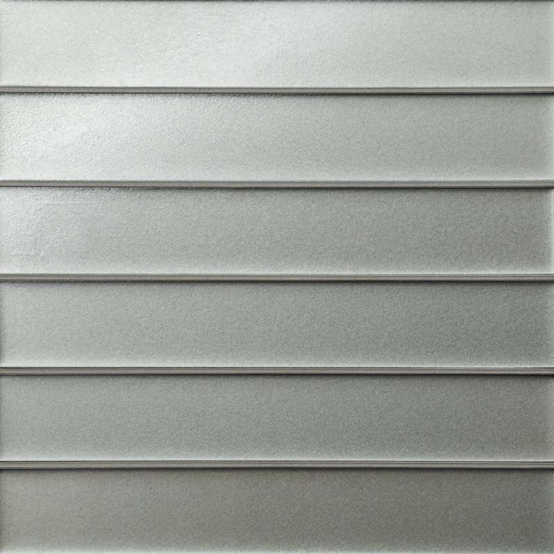 Kaikos 2" x 12" Glass Wall & Floor Tile, Gray