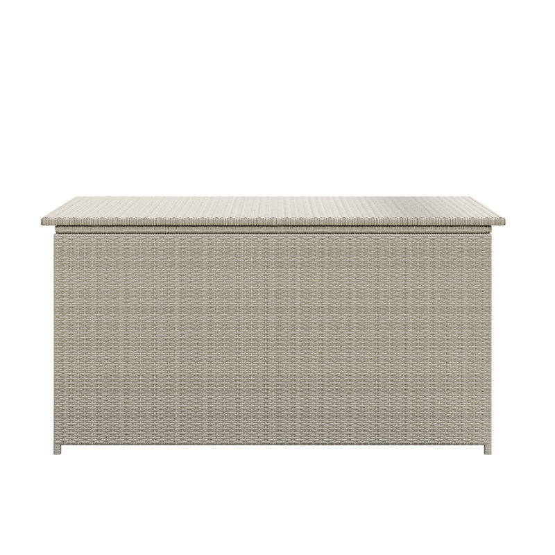 202 Gallons Wicker / Rattan Outdoor Storage Bin, Light Gray