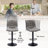 Swivel Upholstered Adjustable Height Counter Bar Stool with Backs for Kitchen Island-1601196331-1601196246
