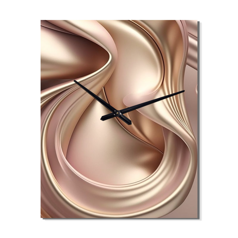 Jerrae - Horloge murale abstraite à encre liquide surdimensionnée, Moyen