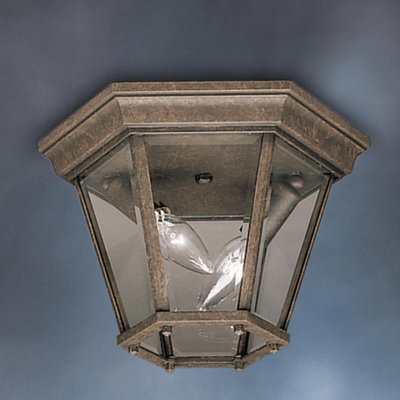 Plafonnier encastré géométrique à 2 lumières de style lanterne 10,75 po Jerins