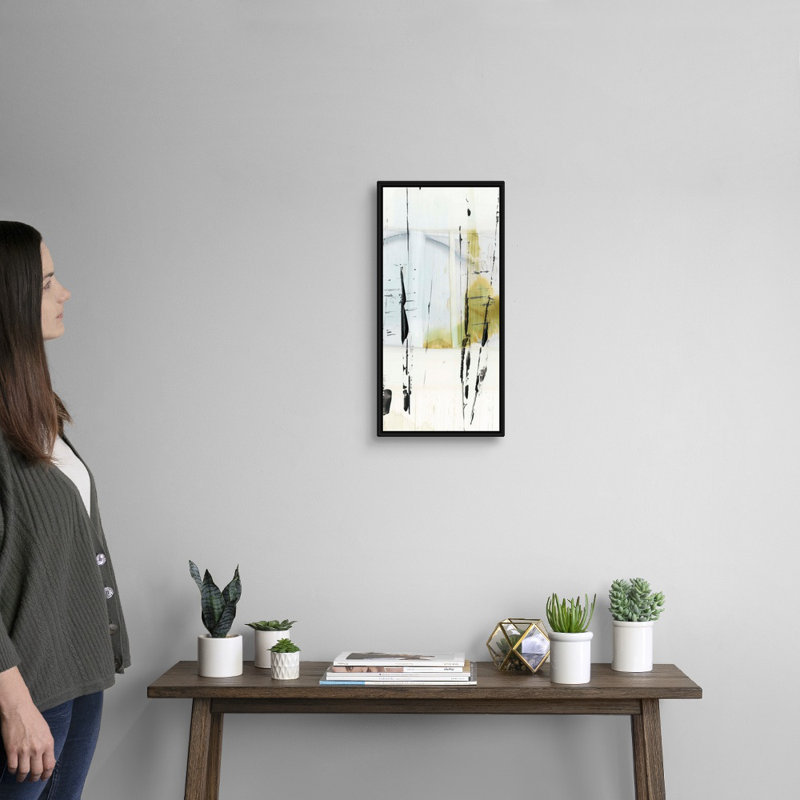 Art mural sur toile Bamboo Marsh I, Toile avec cadre noir, H 20 po x l 10 po x P 1,75 po