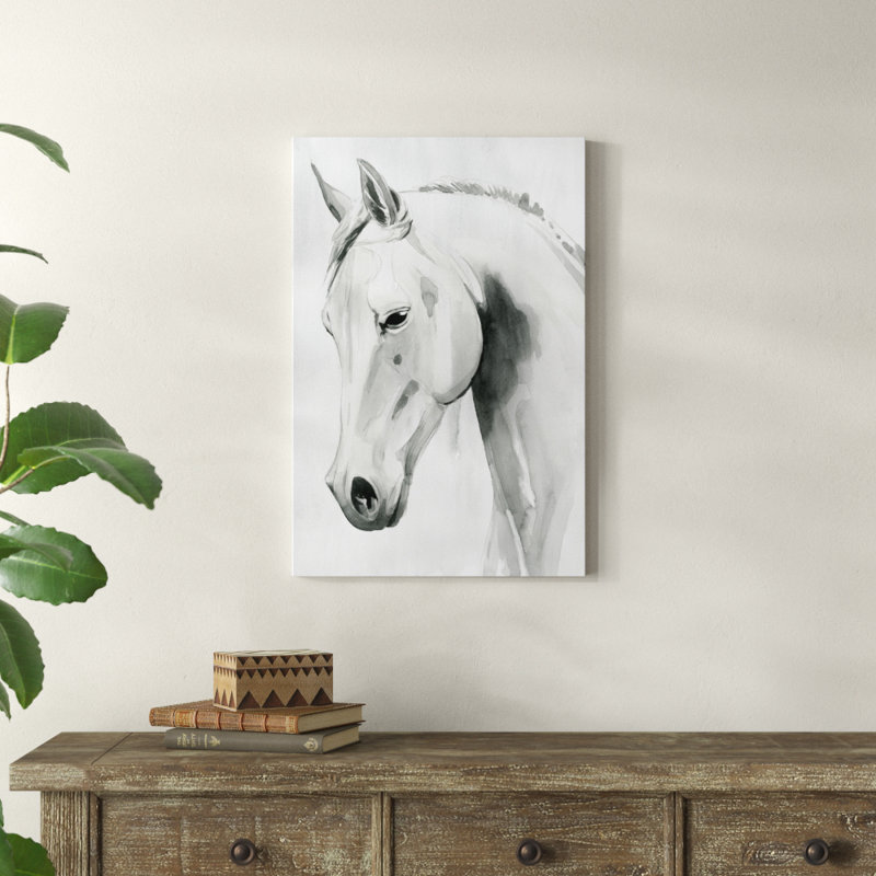 «Horse Whisper I», peinture sur toile, H 30 po x l 20 po, Toile tendue