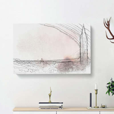 Sunset Over Taipei City In Taiwan In Abstract - Wrapped Canvas Print