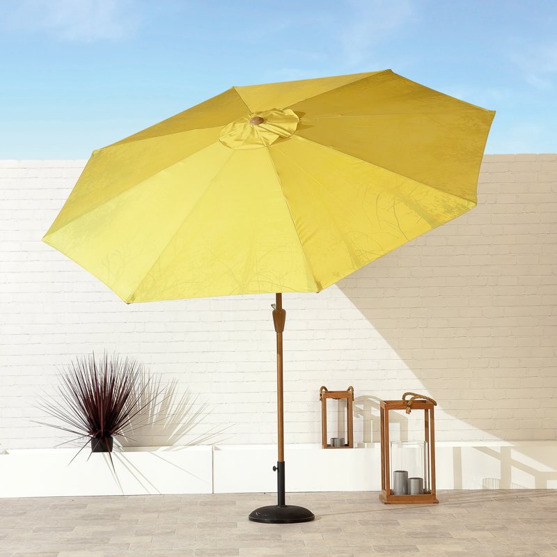 Brieonna Tilt Market Parasol, 250" H x 300" W x 300"D, Yellow