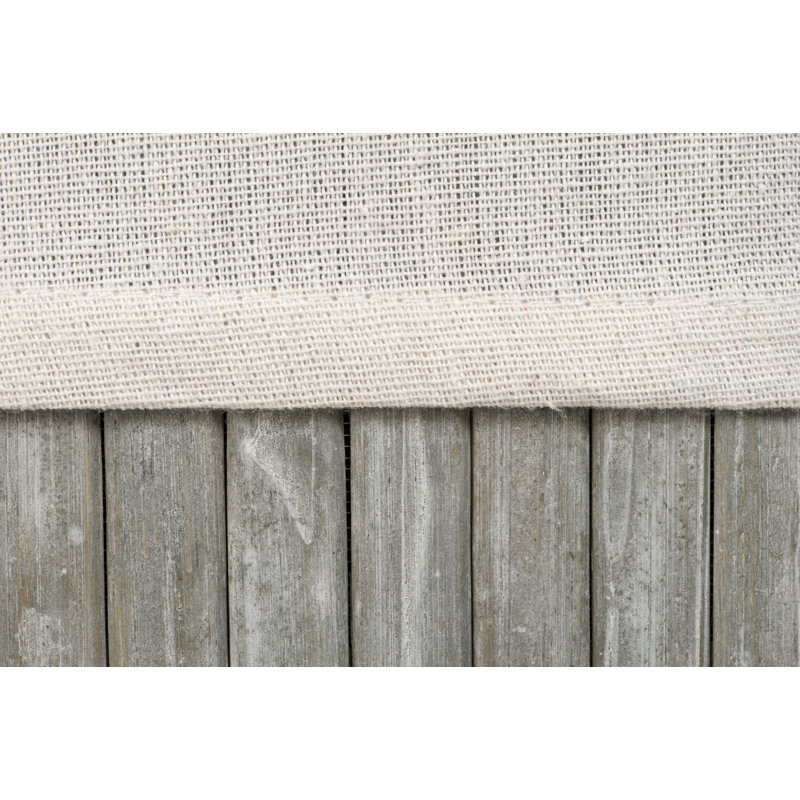 Bamboo Laundry Hamper with Handles, Large (62.5cm H x 60cm W x 40cm D), Wash Grey