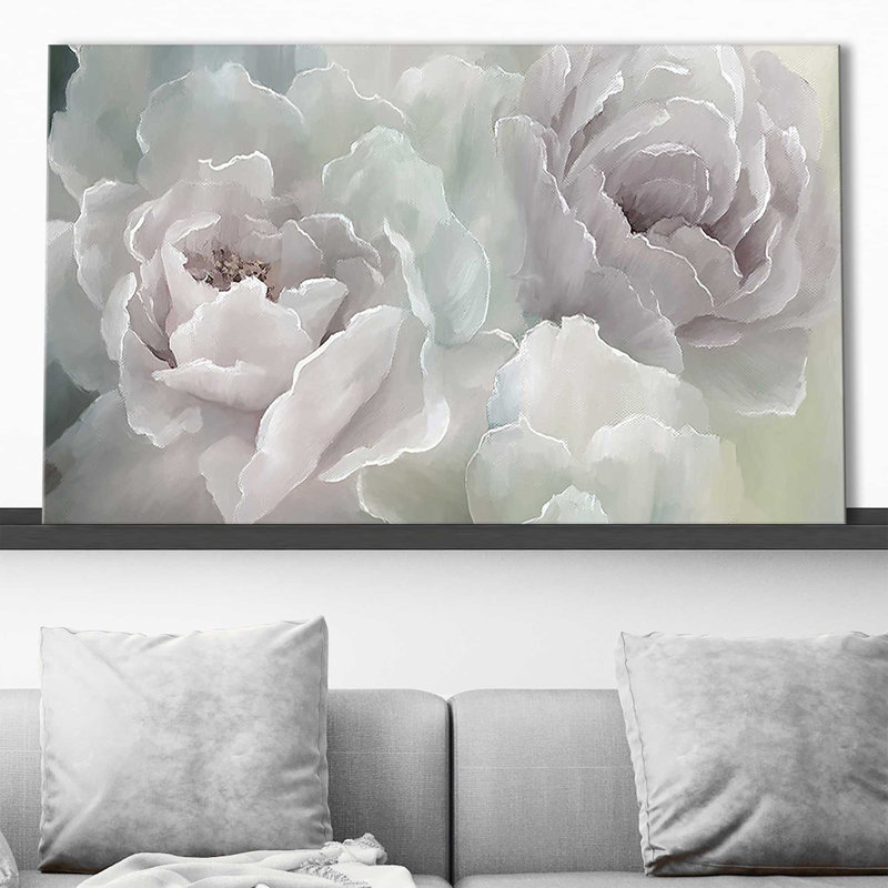 Peony Lace par Nan - photographie, Toile tendue, H 18 po x l 30 po x P 1 po