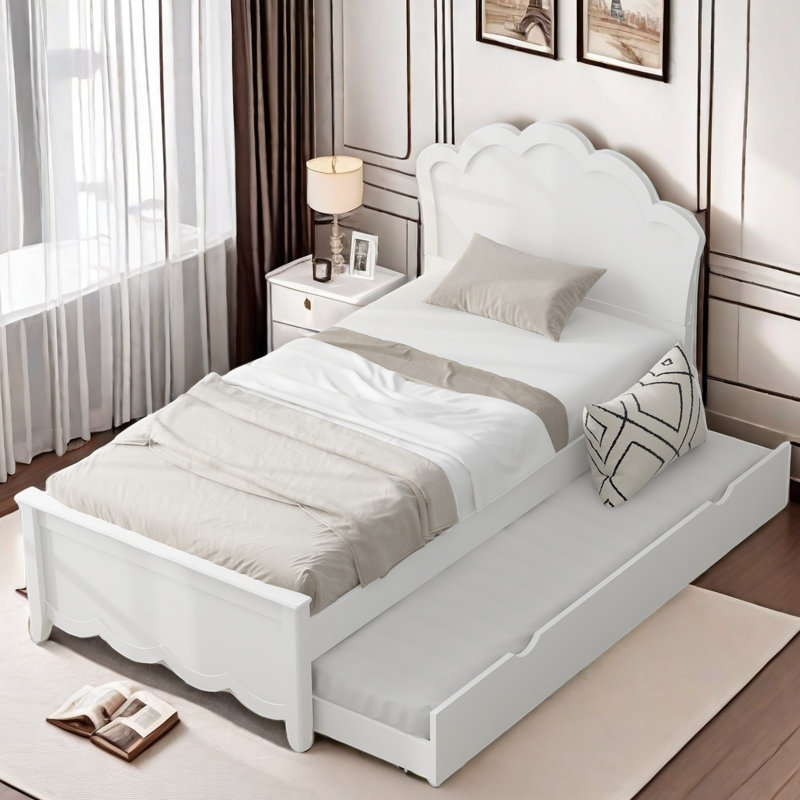 Darielle Platform Bed, White