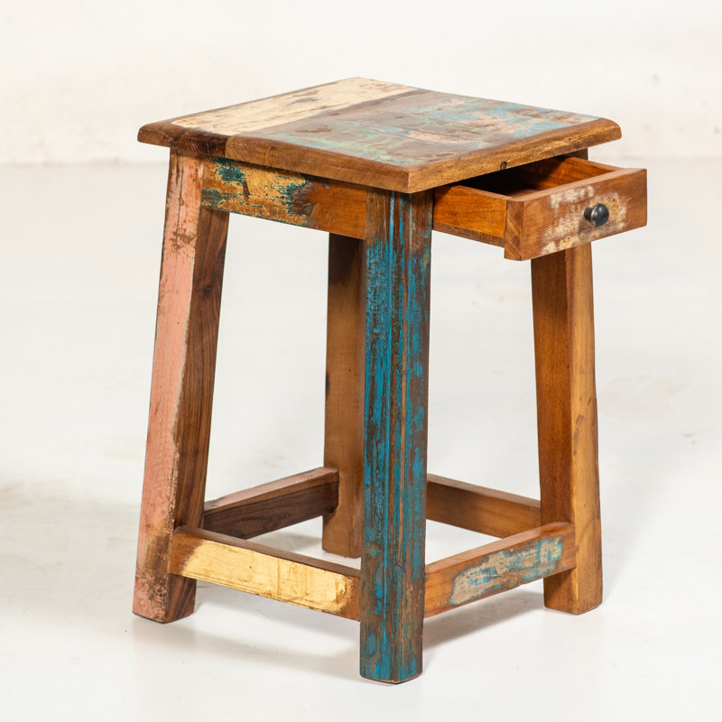 Ranjit Solid Wood Accent Stool
