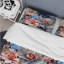 Ensemble de housse de couette à motif floral évasion méditerranéenne bleue-1267916872