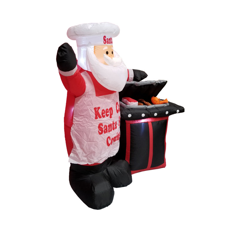 Décoration de jardin gonflable de Noël de 5,3 pieds pour le père Noël éclairé