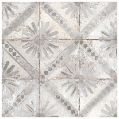 Carreau de céramique à motif pour mur et plancher 13 po x 13 po Harmonia