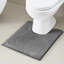 Tapis pour salle de bain en microfibre 20 x 30 po de qualité spa avec technologie de séchage rapide, envers en latex antidérapant, velours doux délavé de 0,76 po, gris lavable à la machine, qualité spa, gris-42491394-42491417