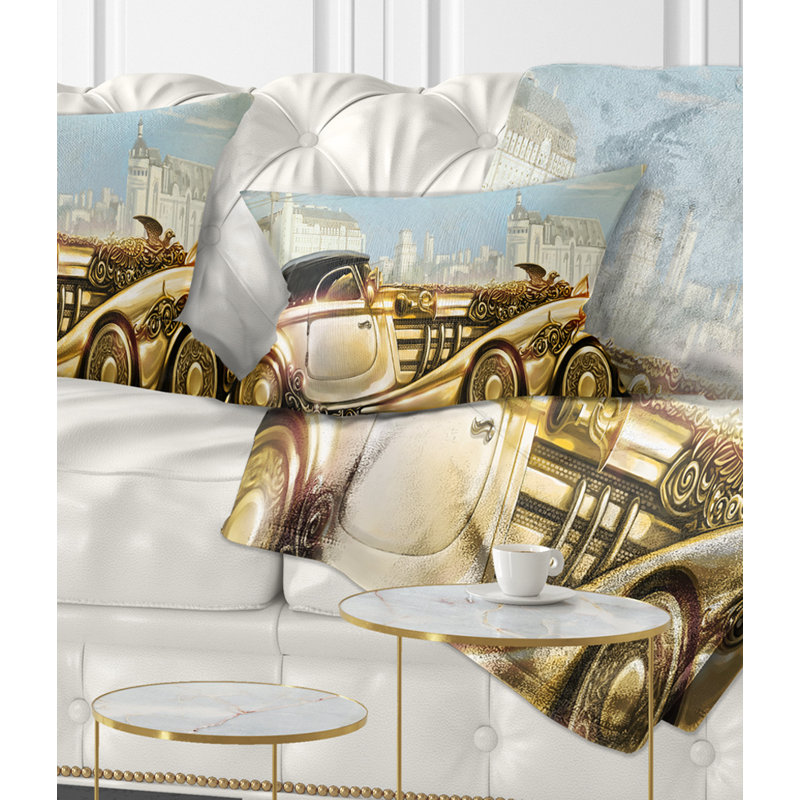 Coussin Futuristic Gold Machine - Cars