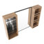 Armoire à pharmacie 41,3 po avec rangement, armoire à pharmacie murale avec porte miroir, contreplaqué