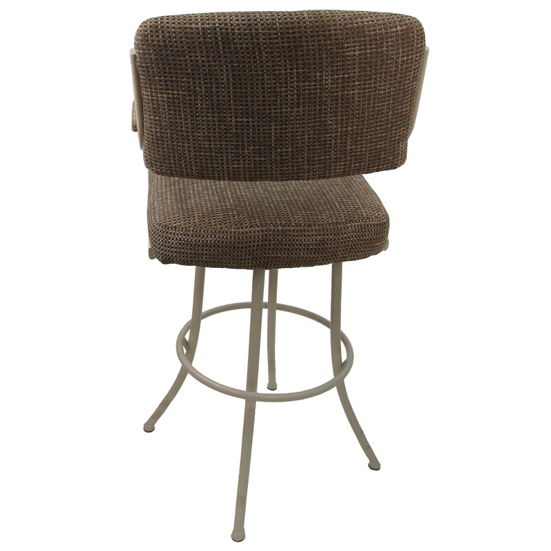 Tabouret de bar pivotant en métal 26 po - M-110 - À carreaux - Beige, Tabouret de bar (siège d'une hauteur de 34 po)
