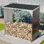 Outdoor Storage Shed, Firewood Rack and Patio Organizer