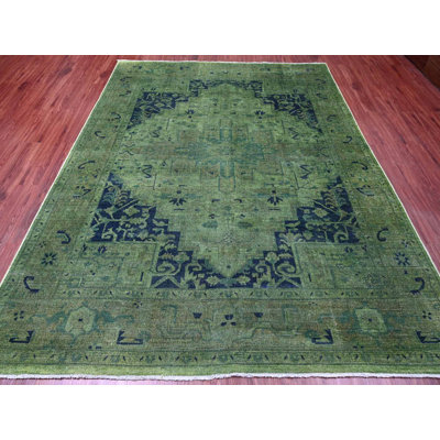7'9" x 9'8" New Hand Knotted Overdyed Wool Rectangle Oriental Rug - MOA10220371