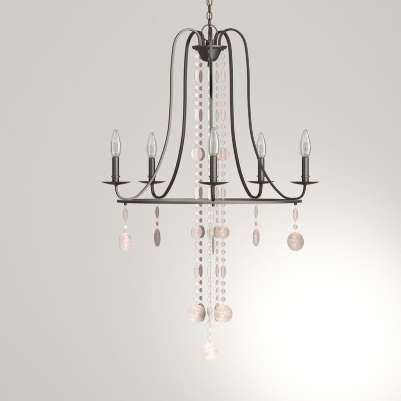 Lustre en bronze huilé 5 lumières Rosdorf Park Matira