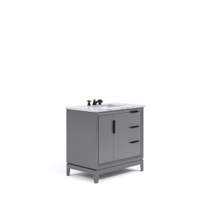 Elizabeth 36" Single Bathroom Vanity Set with Mirror